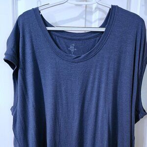 EUC Woolx Gabi Tunic Top in Purple ("Ink Blue") 1X
